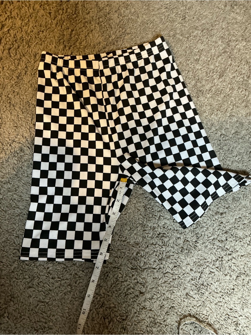 Unk Black & White Checkered Women's Shorts - Picture 3 of 4